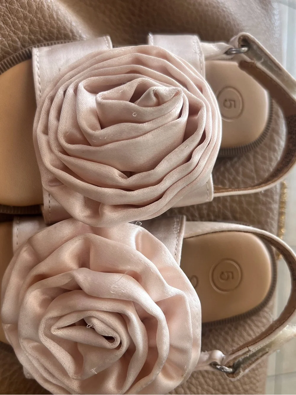 Cat & jack Blush Pink Floral Rose Slide Sandals